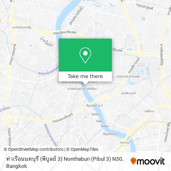 ท่าเรือนนทบุรี (พิบูลย์ 3) Nonthaburi (Pibul 3) N30 map