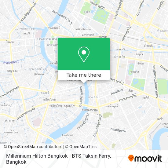 Millennium Hilton Bangkok - BTS Taksin Ferry map