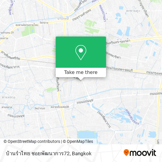 บ้านรำไทย ซอยพัฒนาการ72 map
