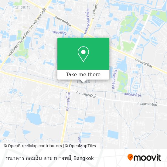 ธนาคาร ออมสิน สาขาบางพลี map