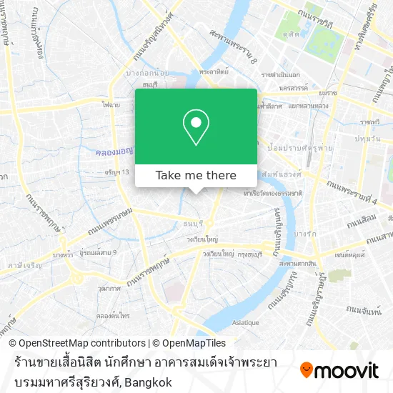 ร้านขายเสื้อนิสิต นักศึกษา อาคารสมเด็จเจ้าพระยาบรมมหาศรีสุริยวงศ์ map