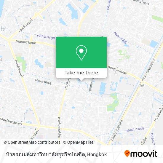 ป้ายรถเมล์มหาวิทยาลัยธุรกิจบัณฑิต map