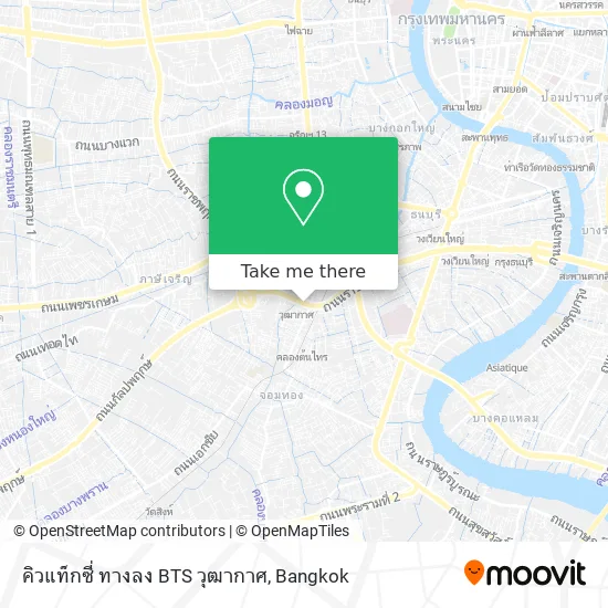 คิวแท็กซี่ ทางลง BTS วุฒากาศ map