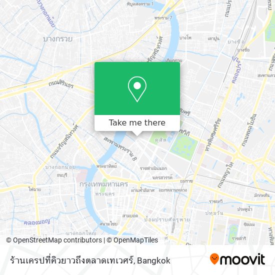 ร้านเครปที่คิวยาวถึงตลาดเทเวศร์ map