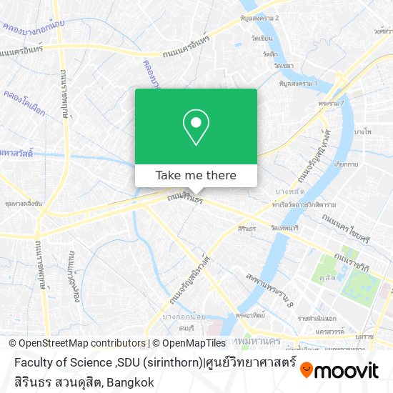 Faculty of Science ,SDU (sirinthorn)|ศูนย์วิทยาศาสตร์สิรินธร สวนดุสิต map