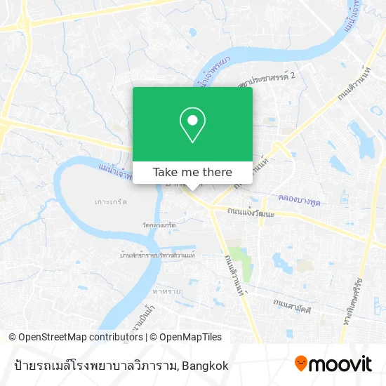ป้ายรถเมล์โรงพยาบาลวิภาราม map