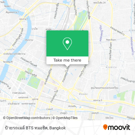 ป้ายรถเมล์ BTS หมอชิต map
