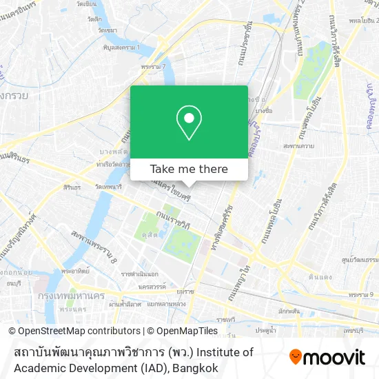 สถาบันพัฒนาคุณภาพวิชาการ (พว.) Institute of Academic Development (IAD) map