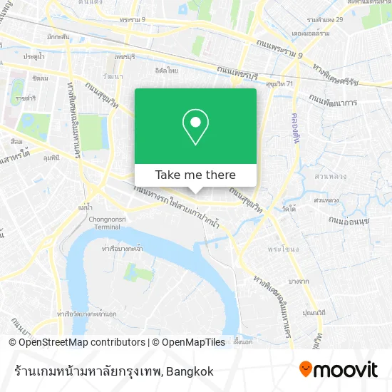 ร้านเกมหน้ามหาลัยกรุงเทพ map