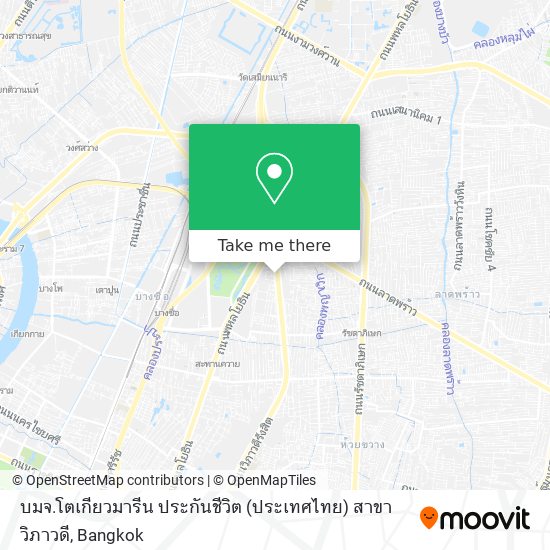 บมจ.โตเกียวมารีน ประกันชีวิต (ประเทศไทย) สาขาวิภาวดี map