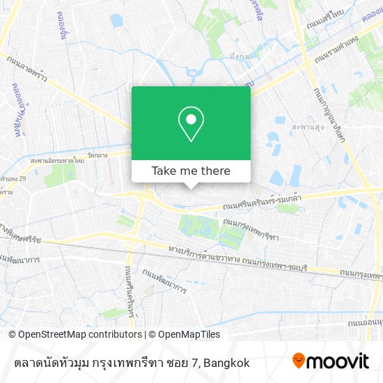 ตลาดนัดหัวมุม กรุงเทพกรีฑา ซอย 7 map