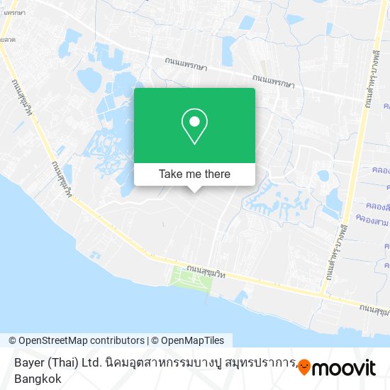 Bayer (Thai) Ltd. นิคมอุตสาหกรรมบางปู สมุทรปราการ map