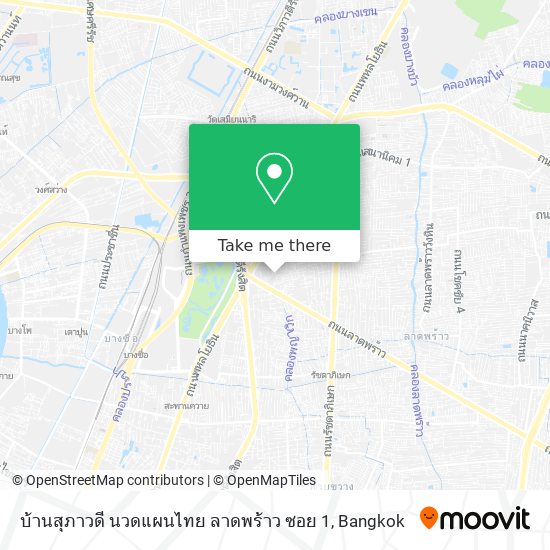 บ้านสุภาวดี นวดแผนไทย ลาดพร้าว ซอย 1 map