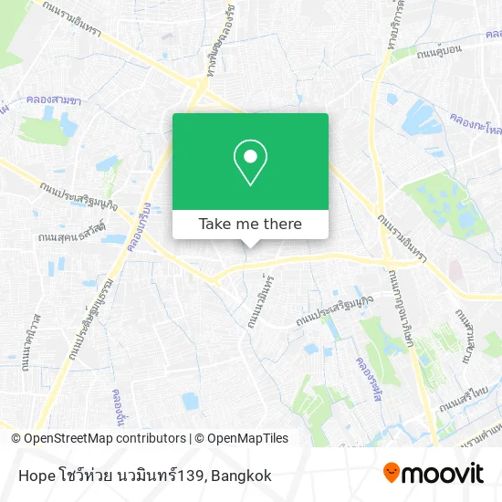 Hope โชว์ห่วย นวมินทร์139 map