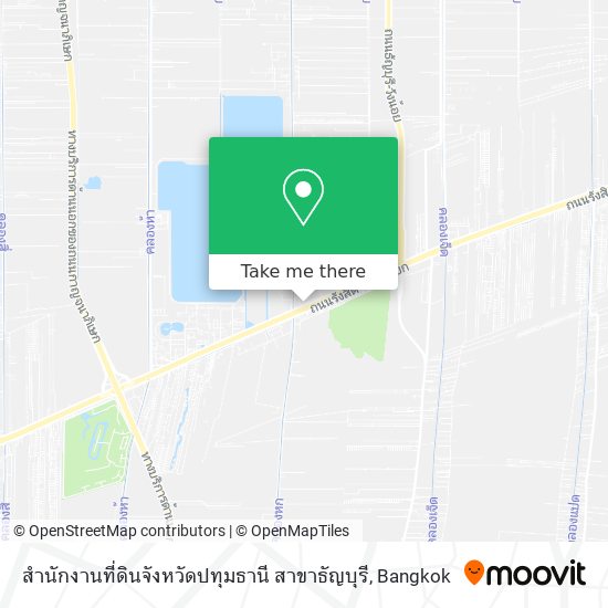 สำนักงานที่ดินจังหวัดปทุมธานี สาขาธัญบุรี map