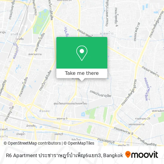 R6 Apartment ประชาราษฎร์บำเพ็ญ6แยก3 map