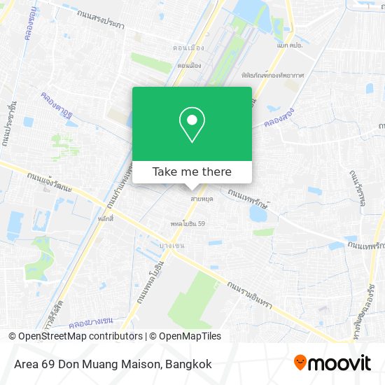 Area 69 Don Muang Maison map