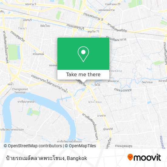 ป้ายรถเมล์ตลาดพระโขนง map