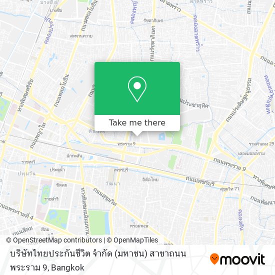 บริษัทไทยประกันชีวิต จำกัด (มหาชน) สาขาถนนพระราม 9 map