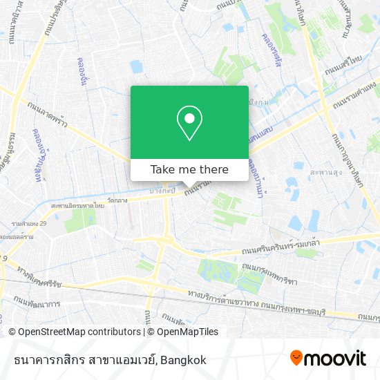 ธนาคารกสิกร สาขาแอมเวย์ map