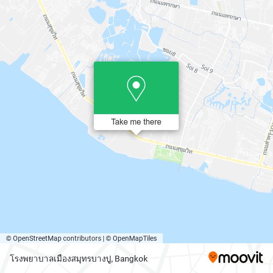 โรงพยาบาลเมืองสมุทรบางปู map