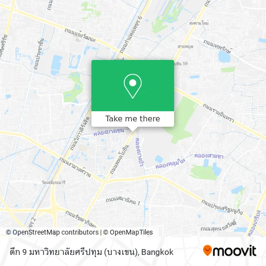 ตึก 9 มหาวิทยาลัยศรีปทุม (บางเขน) map