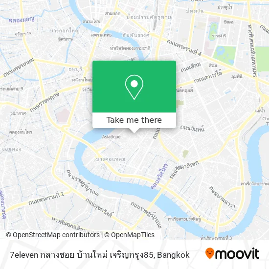 7eleven กลางชอย บ้านใหม่ เจริญกรุง85 map