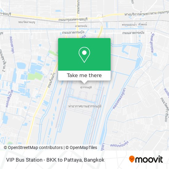 VIP Bus Station - BKK to Pattaya map