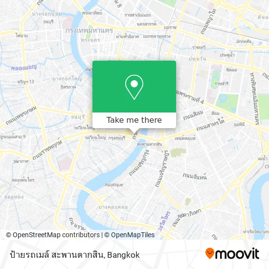 ป้ายรถเมล์ สะพานตากสิน map