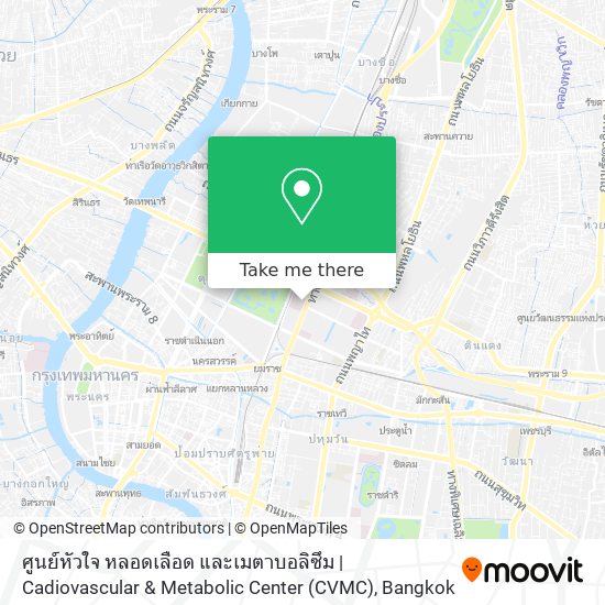 ศูนย์หัวใจ หลอดเลือด และเมตาบอลิซึม | Cadiovascular & Metabolic Center (CVMC) map