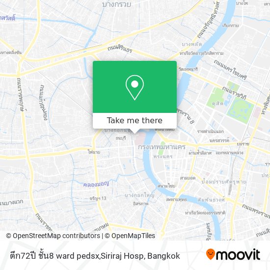 ตึก72ปี ชั้น8 ward pedsx,Siriraj Hosp map