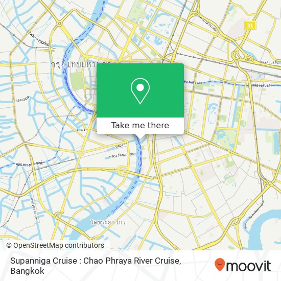 Supanniga Cruise : Chao Phraya River Cruise map