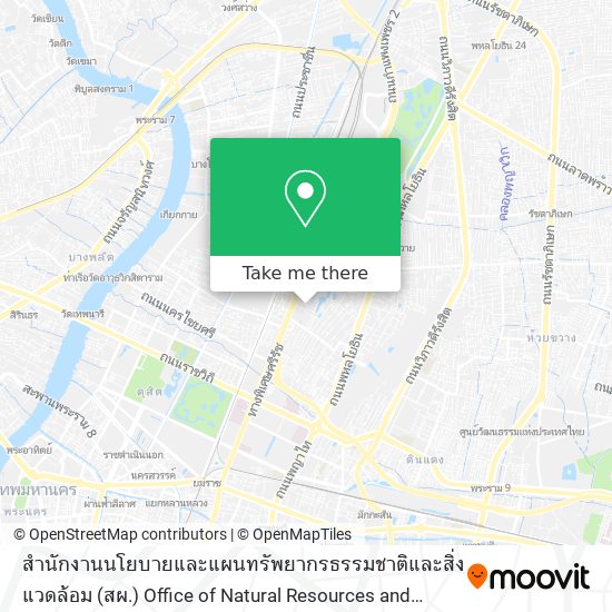 สำนักงานนโยบายและแผนทรัพยากรธรรมชาติและสิ่งแวดล้อม (สผ.) Office of Natural Resources and Environmen map