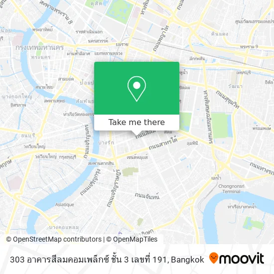 303 อาคารสีลมคอมเพล็กซ์ ชั้น 3 เลขที่ 191 map
