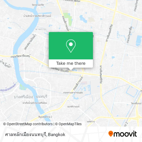 ศาลหลักเมืองนนทบุรี map