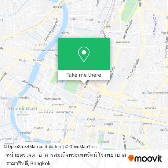 หน่วยตรวจตา อาคารสมเด็จพระเทพรัตน์ โรงพยาบาลรามาธิบดี map