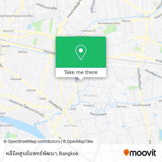 คลีนิคศูนย์แพทย์พัฒนา map