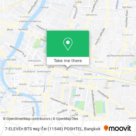 7-ELEVEn BTS พญาไท (11548) POSHTEL map