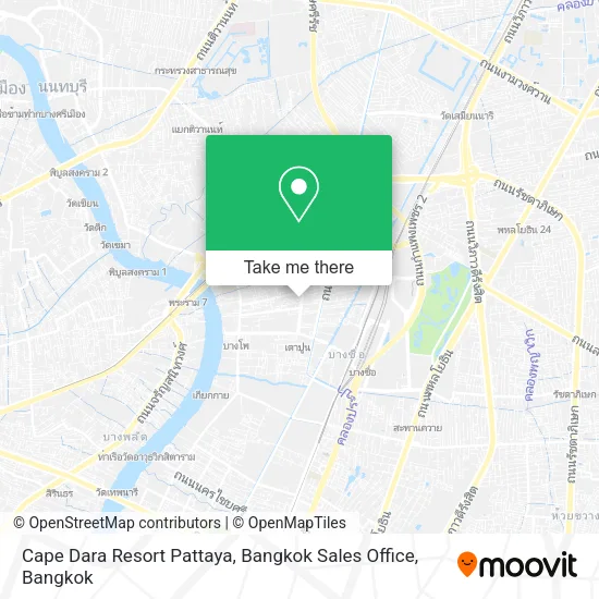 Cape Dara Resort Pattaya, Bangkok Sales Office map