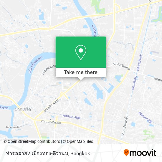 ท่ารถสาย2 เมืองทอง-ติวานน map