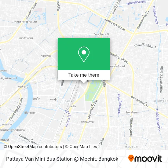 Pattaya Van Mini Bus Station @ Mochit map