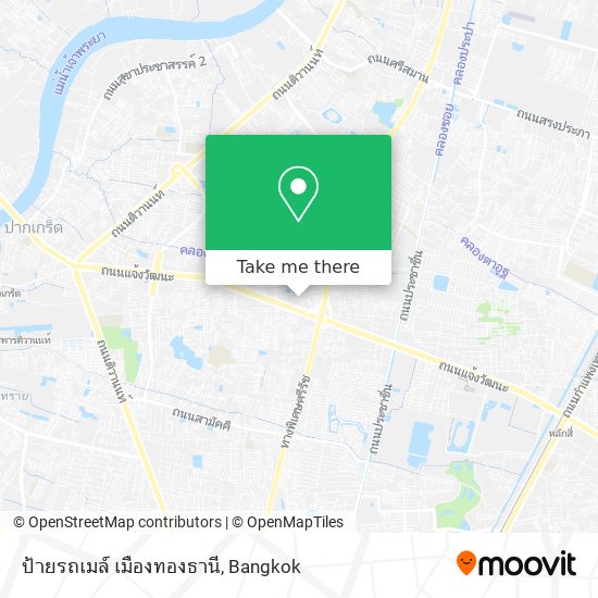 ป้ายรถเมล์ เมืองทองธานี map