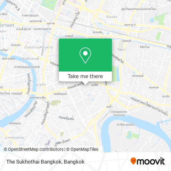 The Sukhothai Bangkok map