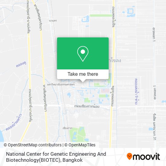 National Center for Genetic Engineering And Biotechnology(BIOTEC) map