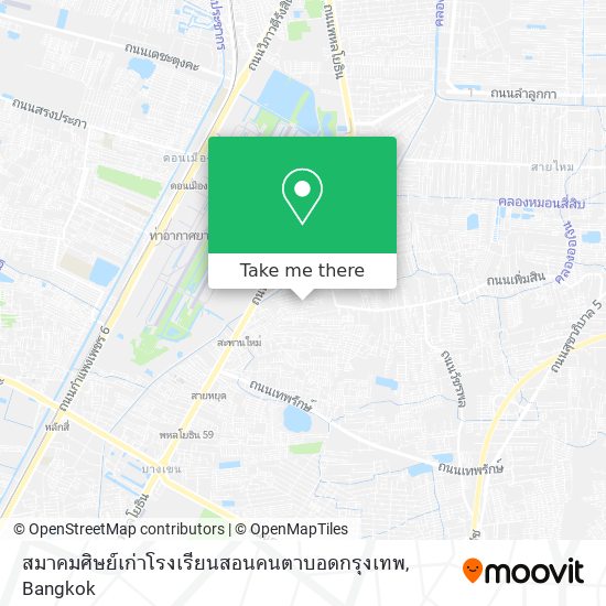 สมาคมศิษย์เก่าโรงเรียนสอนคนตาบอดกรุงเทพ map