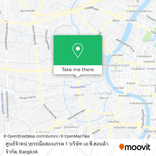 ศูนย์จำหน่ายรถมือสองเกรด 1  บริษัท เอ.พี.ฮอนด้า จำกัด map