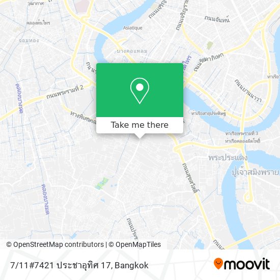 7/11#7421 ประชาอุทิศ 17 map