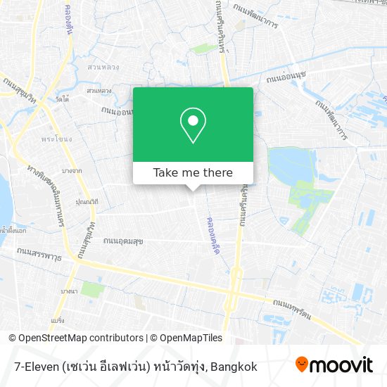 7-Eleven (เซเว่น อีเลฟเว่น) หน้าวัดทุ่ง map