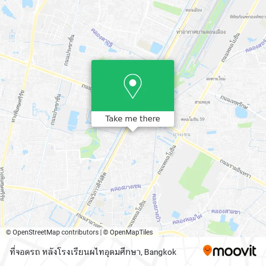 ที่จอดรถ หลังโรงเรียนผไทอุดมศึกษา map