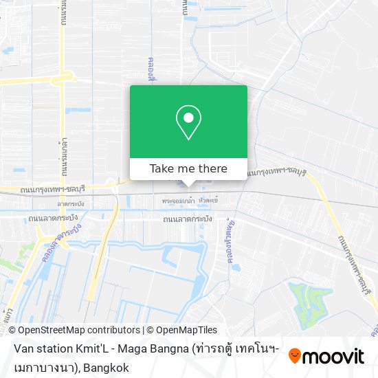 Van station Kmit'L - Maga Bangna (ท่ารถตู้  เทคโนฯ- เมกาบางนา) map